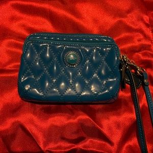 Coach Leather Double Zip Wristlet